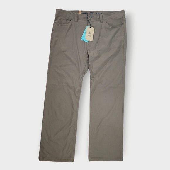 NEW Prana Brion Pants Straight Leg Men's 40x32 Standard Beige Nylon Stretch - Picture 4 of 7